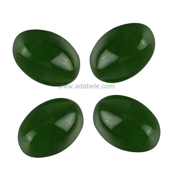 2pcs Aaa Natural Emerald Green Agate Oval Cabochon Arc Bottom Gemstone Cabochons 18x13mm #go47