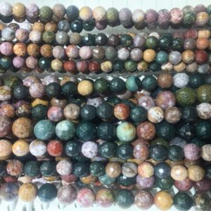 Shop Agate Faceted Beads! ocean agate round beads – faceted rainbow ocean agate – natural gemstone beads – jewelry beads supplies – stone jewelry materials – 15inch | Natural genuine faceted Agate beads for beading and jewelry making.  #jewelry #beads #beadedjewelry #diyjewelry #jewelrymaking #beadstore #beading #affiliate #ad