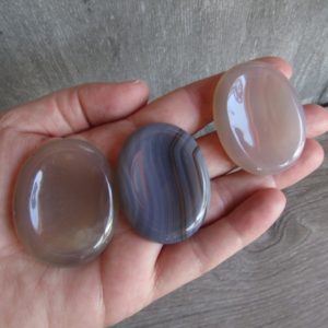 Shop Agate Stones & Crystals! Botswana Agate Worry Stone E48 | Natural genuine stones & crystals in various shapes & sizes. Buy raw cut, tumbled, or polished gemstones for making jewelry or crystal healing energy vibration raising reiki stones. #crystals #gemstones #crystalhealing #crystalsandgemstones #energyhealing #affiliate #ad