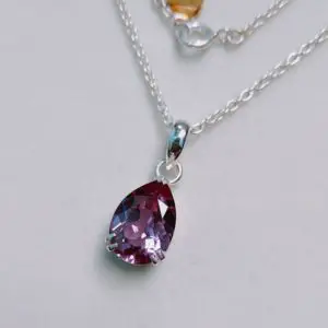 Shop Alexandrite Pendants! Alexandrite pendant, Alexandrite necklace, Pear cut Alexandrite pendant, 925 sterling silver, color change stone pendant | Natural genuine Alexandrite pendants. Buy crystal jewelry, handmade handcrafted artisan jewelry for women.  Unique handmade gift ideas. #jewelry #beadedpendants #beadedjewelry #gift #shopping #handmadejewelry #fashion #style #product #pendants #affiliate #ad