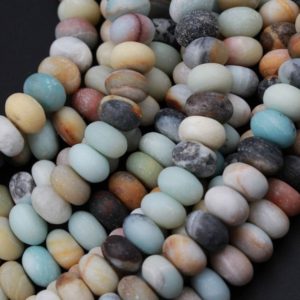 Shop Amazonite Rondelle Beads! Matte Amazonite 8mm 10mm 12mm Rondelle Beads 15.5" Strand | Natural genuine rondelle Amazonite beads for beading and jewelry making.  #jewelry #beads #beadedjewelry #diyjewelry #jewelrymaking #beadstore #beading #affiliate #ad