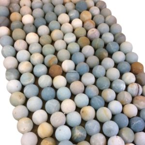 Shop Amazonite Beads! 10mm Natural Mixed Amazonite Matte Finish Round/Ball Shaped Beads with 2-2.5mm Holes – 7.5" Strand (Approx. 18 Beads) – LARGE HOLE BEADS | Natural genuine beads Amazonite beads for beading and jewelry making.  #jewelry #beads #beadedjewelry #diyjewelry #jewelrymaking #beadstore #beading #affiliate #ad
