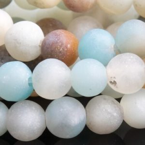 Shop Amazonite Round Beads! Genuine Natural Amazonite Gemstone Beads 4MM Matte Multicolor Round A Quality Loose Beads (100265) | Natural genuine round Amazonite beads for beading and jewelry making.  #jewelry #beads #beadedjewelry #diyjewelry #jewelrymaking #beadstore #beading #affiliate #ad