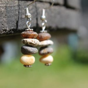 Shop Amber Earrings! Raw Unpolished Baltic Amber Earrings Dangle Rough Stone Jewelry Natural Eco Earthy Brown Rustic Zen | Natural genuine Amber earrings. Buy crystal jewelry, handmade handcrafted artisan jewelry for women.  Unique handmade gift ideas. #jewelry #beadedearrings #beadedjewelry #gift #shopping #handmadejewelry #fashion #style #product #earrings #affiliate #ad