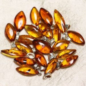 Shop Amber Pendants! 1pc – Amber Pendant Natural Marquise 20-28mm – 8741140017887 Amande 925 Sterling Silver Bail | Natural genuine Amber pendants. Buy crystal jewelry, handmade handcrafted artisan jewelry for women.  Unique handmade gift ideas. #jewelry #beadedpendants #beadedjewelry #gift #shopping #handmadejewelry #fashion #style #product #pendants #affiliate #ad
