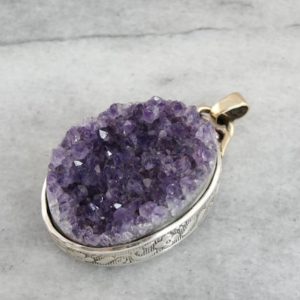 Shop Amethyst Pendants! Amethyst Druzy Pendant, Rough Amethyst Crystal Pendant, Large Amethyst Pendant, Amethyst Statement Pendant 4y1x8u-d | Natural genuine Amethyst pendants. Buy crystal jewelry, handmade handcrafted artisan jewelry for women.  Unique handmade gift ideas. #jewelry #beadedpendants #beadedjewelry #gift #shopping #handmadejewelry #fashion #style #product #pendants #affiliate #ad