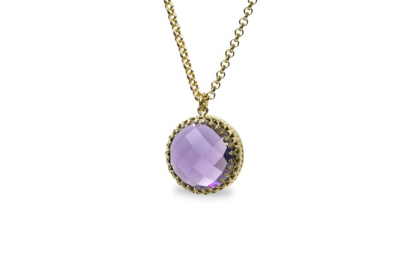 Gold Necklace · Pendant Necklace · Amethyst Necklace · February Birthstone · Necklace For Women · Long Necklace Gold · Gemstone Necklace