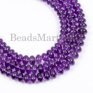 Shop Amethyst Rondelle Beads! African Amethyst Plain Rondelle 6-10mm Gemstone Beads, amethyst Smooth Rondelle Beads, natural African Amethyst Plain Beads, Amethyst Gemstone | Natural genuine rondelle Amethyst beads for beading and jewelry making.  #jewelry #beads #beadedjewelry #diyjewelry #jewelrymaking #beadstore #beading #affiliate #ad