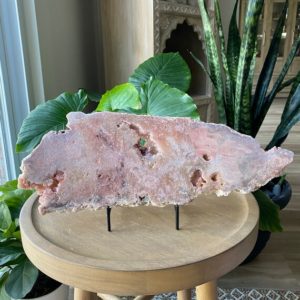 Shop Amethyst Shapes! HUGE Pink amethyst slab | Natural genuine stones & crystals in various shapes & sizes. Buy raw cut, tumbled, or polished gemstones for making jewelry or crystal healing energy vibration raising reiki stones. #crystals #gemstones #crystalhealing #crystalsandgemstones #energyhealing #affiliate #ad