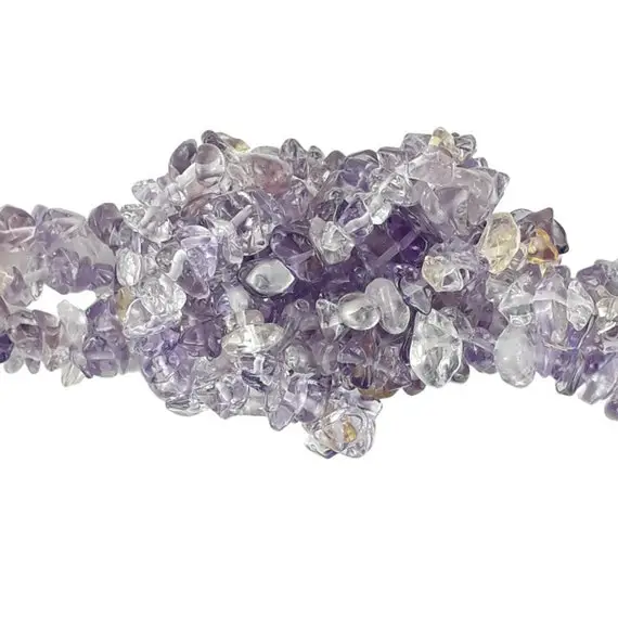 Ametrine Bead Chips, Bag Of 50 Pieces Or Full Strand, Reiki Infused A Grade Amethyst Citrine Crystal Gemstone Beads