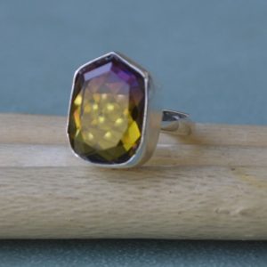 Shop Ametrine Rings! Ametrine Ring, Sterling Silver Yellow Plated, Rose Gold Plated Gold Ring, Purpel Yellow Ametrine Quartz Gemstone Artisan Birthstone Ring | Natural genuine Ametrine rings, simple unique handcrafted gemstone rings. #rings #jewelry #shopping #gift #handmade #fashion #style #affiliate #ad