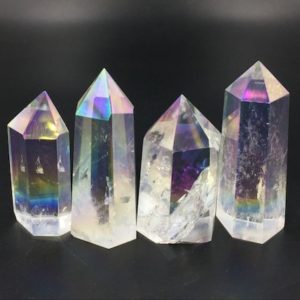 Angel Aura Quartz Crystal Tower Point Opal Aura Crystal Obelisk Standing Point Wand Meditation Healing Reiki Crystal Grid Generator Decor | Natural genuine stones & crystals in various shapes & sizes. Buy raw cut, tumbled, or polished gemstones for making jewelry or crystal healing energy vibration raising reiki stones. #crystals #gemstones #crystalhealing #crystalsandgemstones #energyhealing #affiliate #ad