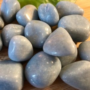 Shop Angelite Stones & Crystals! Tumbled Angelite Stones Set with Gift Bag and Note | Natural genuine stones & crystals in various shapes & sizes. Buy raw cut, tumbled, or polished gemstones for making jewelry or crystal healing energy vibration raising reiki stones. #crystals #gemstones #crystalhealing #crystalsandgemstones #energyhealing #affiliate #ad