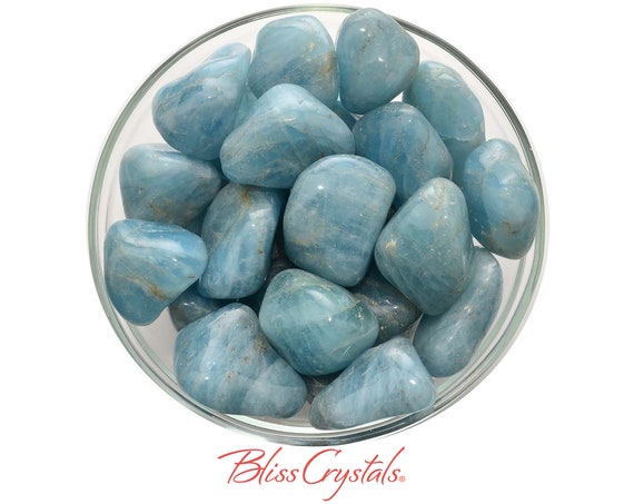 1 Xl Aquamarine Tumbled Stone Semi Rough For Courage #at12