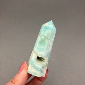 Shop Aragonite Points & Wands! One Blue Aragonite Point | Natural genuine stones & crystals in various shapes & sizes. Buy raw cut, tumbled, or polished gemstones for making jewelry or crystal healing energy vibration raising reiki stones. #crystals #gemstones #crystalhealing #crystalsandgemstones #energyhealing #affiliate #ad