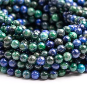 Shop Azurite Round Beads! Green & Blue Azurite Gemstone Grade AAA Round 4mm 5-6mm 8mm 10mm Loose Beads | Natural genuine round Azurite beads for beading and jewelry making.  #jewelry #beads #beadedjewelry #diyjewelry #jewelrymaking #beadstore #beading #affiliate #ad