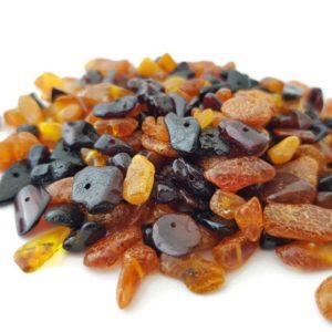 Baltic Amber Chips / Amber Beads / Polished Amber chips / With Drilled Hole / Chip Style / Cognac Color / polished Baltic Amber  Beads | Natural genuine chip Amber beads for beading and jewelry making.  #jewelry #beads #beadedjewelry #diyjewelry #jewelrymaking #beadstore #beading #affiliate #ad