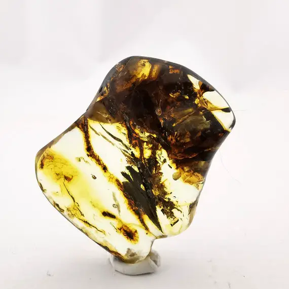 Baltic Amber Raw Stone / Genuine Honey Amber Raw / Amber With Inclusiouns Raw Stone/ 0.59 Oz Amber Stone