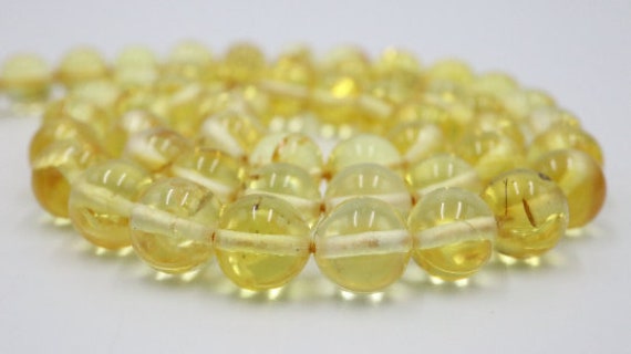 Baltic Amber Round Beads From 5mm To 8.5 Mm Size, Drilled |lemon Color Amber Stones | Amber Gemstones