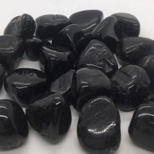 Shop Tumbled Black Tourmaline Crystals & Pocket Stones! Black Tourmaline tumbled stone, Medium-Large Healing Stone, Healing Crystal, Chakra Stones, Spiritual Stone, Gemstone | Natural genuine stones & crystals in various shapes & sizes. Buy raw cut, tumbled, or polished gemstones for making jewelry or crystal healing energy vibration raising reiki stones. #crystals #gemstones #crystalhealing #crystalsandgemstones #energyhealing #affiliate #ad
