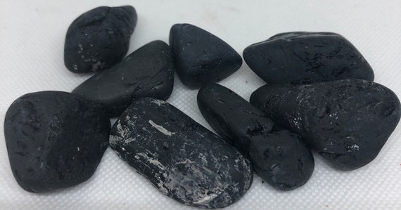 Black Tourmaline Stone, Natural Raw Stone, Tumbled Not Polished,healing Stone, Chakra Stone, Spiritual Stone