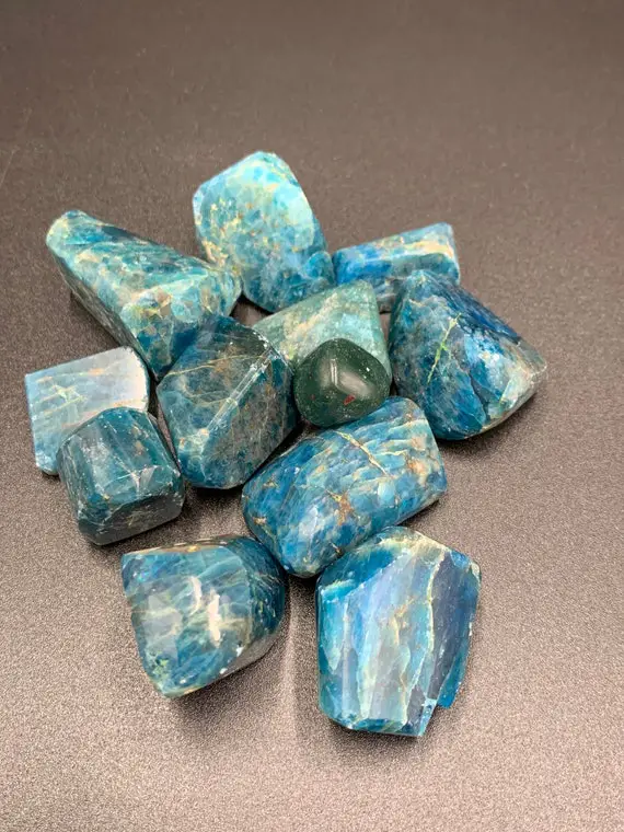 Blue Apatite Tumbled Stone L Blue Crystal L Apatite Crystal L Metaphysical Crystal L Metaphysical Stone