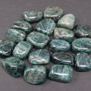 Shop Tumbled Apatite Crystals & Pocket Stones! Blue Apatite Tumbled Stones: Choose How Many Pieces ('A' Grade, Blue Green Apatite Tumbled, Tumbled Blue Apatite, Polished Blue Apatite) | Natural genuine stones & crystals in various shapes & sizes. Buy raw cut, tumbled, or polished gemstones for making jewelry or crystal healing energy vibration raising reiki stones. #crystals #gemstones #crystalhealing #crystalsandgemstones #energyhealing #affiliate #ad