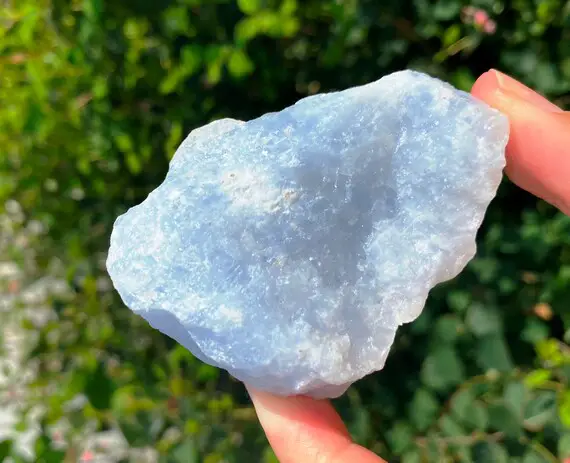 Revision Crystal, Raw Blue Calcite, Revision Stone, Exam Help Stone, Memory Aid Stone, Rough Blue Calcite, Memory Stone Blue, Crystal Luck