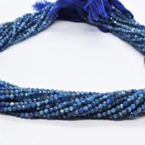 Shop Kyanite Rondelle Beads! Blue Kyanite faceted rondelle beads 2.75-3mm Kyanite rondelle beads Natural Kyanite micro faceted gemstone Kyanite Wholesale beads | Natural genuine rondelle Kyanite beads for beading and jewelry making.  #jewelry #beads #beadedjewelry #diyjewelry #jewelrymaking #beadstore #beading #affiliate #ad