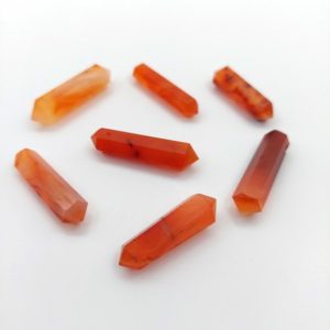 Carnelian Double Terminated Points, Top Drilled Gemstone Beads, Natural Gemstone Points, Red Carnelian Gemstone Wand | Natural genuine stones & crystals in various shapes & sizes. Buy raw cut, tumbled, or polished gemstones for making jewelry or crystal healing energy vibration raising reiki stones. #crystals #gemstones #crystalhealing #crystalsandgemstones #energyhealing #affiliate #ad