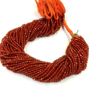 Shop Carnelian Faceted Beads! 10 Strand Of 13 Inch Natural Faceted Carnelian Rondelle Beads 3mm Loose Gemstone Beads Micro cut Superb Quality Latest Arrival | Natural genuine faceted Carnelian beads for beading and jewelry making.  #jewelry #beads #beadedjewelry #diyjewelry #jewelrymaking #beadstore #beading #affiliate #ad