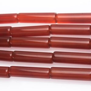 long red carnelian tube beads – long tube beads – 8x30mm cylinder beads – red stone beads – jewelry making supplies – natural stone | Natural genuine beads Array beads for beading and jewelry making.  #jewelry #beads #beadedjewelry #diyjewelry #jewelrymaking #beadstore #beading #affiliate #ad