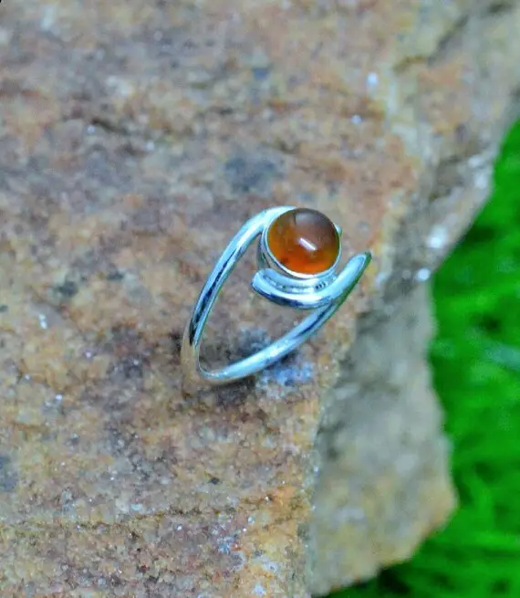 Royal Natural Sterling Silver Carnelian Ring, Silver Ring, Gift For Her, Unique Gift Ring, Designer Ring, Gemstone Ring, Handmade Ring,
