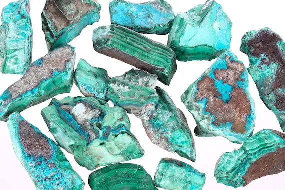Large Raw Chrysocolla Malachite Pieces, Rough Chrysocolla Malachite, Genuine Malachite Crystal, Bulk Raw Gemstone, Cmalachite001