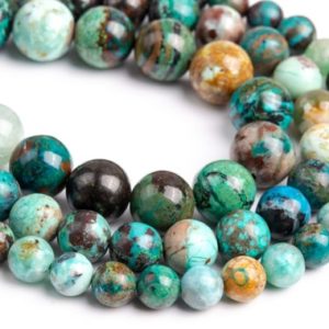 Shop Chrysocolla Round Beads! Genuine Natural Green Chrysocolla Loose Beads China Grade A Round Shape 6-7mm 8mm 10mm 12mm | Natural genuine round Chrysocolla beads for beading and jewelry making.  #jewelry #beads #beadedjewelry #diyjewelry #jewelrymaking #beadstore #beading #affiliate #ad