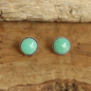 Shop Chrysoprase Earrings! Big Chrysoprase Posts – Chrysoprase Traditional Posts – .925 Sterling Silver – Silversmith – Chrysoprase Studs | Natural genuine Chrysoprase earrings. Buy crystal jewelry, handmade handcrafted artisan jewelry for women.  Unique handmade gift ideas. #jewelry #beadedearrings #beadedjewelry #gift #shopping #handmadejewelry #fashion #style #product #earrings #affiliate #ad