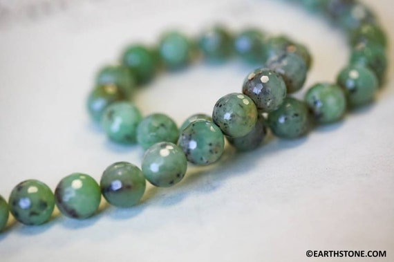 M/ Chrysoprase 10mm Faceted Round Beads 15.5" Strand Natural Green Gemstone Beads For Jewelry Making