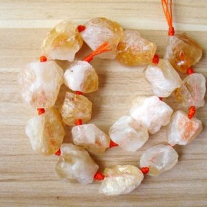 Shop Citrine Chip & Nugget Beads! Raw Citrine Bead Rough Citrine Beads Crystal Chunk Bead DIY Necklace Bracelet Jewelry Making Bulk Wholesale | Natural genuine chip Citrine beads for beading and jewelry making.  #jewelry #beads #beadedjewelry #diyjewelry #jewelrymaking #beadstore #beading #affiliate #ad