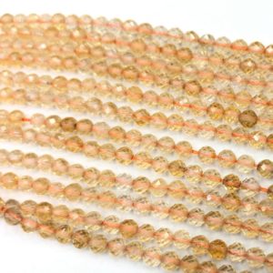 Shop Citrine Faceted Beads! Genuine Citrine Faceted Bead, Natural Gemstone Beads, Round Stone Beads 2mm 3mm 4mm 15'' | Natural genuine faceted Citrine beads for beading and jewelry making.  #jewelry #beads #beadedjewelry #diyjewelry #jewelrymaking #beadstore #beading #affiliate #ad