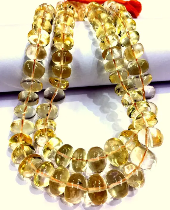 Aaa Quality~natural Citrine Gemstone Beads Hand Polished Citrine Rondelle Beads 9-11.mm Smooth Citrine Beads Citrine Necklace Wholesale Shop