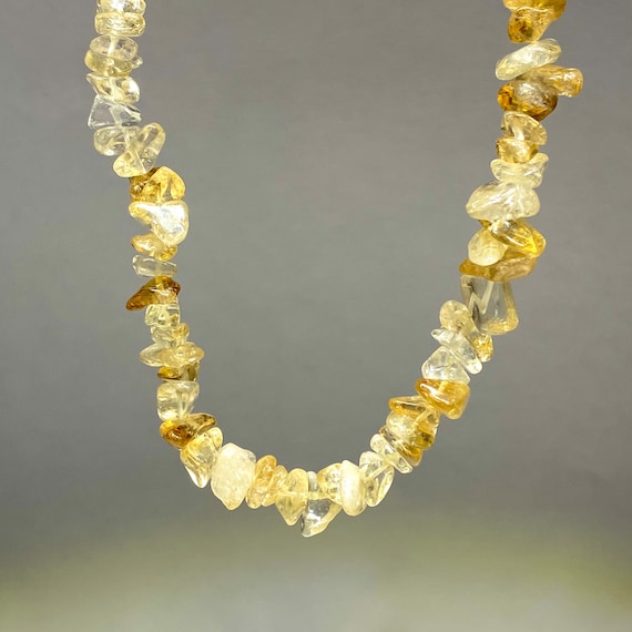 Citrine Crystal Chips Necklace
