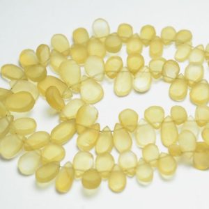 Shop Citrine Bead Shapes! 7.5 Inch Strand Natural Citrine Matte Finish Beads 5x7mm to 6x11mm Pear Briolettes Gemstone Beads Superb Citrine Beads Stone No4443 | Natural genuine other-shape Citrine beads for beading and jewelry making.  #jewelry #beads #beadedjewelry #diyjewelry #jewelrymaking #beadstore #beading #affiliate #ad