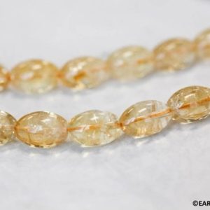 M/ Citrine 10x14mm/ 9x12mm Oval beads 15.5" strand Routinely enhanced transparent yellow quartz beads for jewelry making | Natural genuine other-shape Gemstone beads for beading and jewelry making.  #jewelry #beads #beadedjewelry #diyjewelry #jewelrymaking #beadstore #beading #affiliate #ad