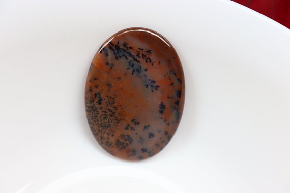 Natural Honey Dendrite Agate Cabochon, Big Size, Honey Dendrite Agate Loose Stone, Dendrite Agate Loose Gemstone, Pocket Stone, Brown Stone.