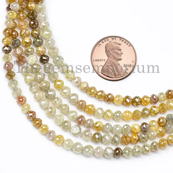 Aaa Quality Multi Diamond Rondelle Beads, Diamond Rondelle Beads, Natural Diamond Beads, Diamond Beads, Faceted Diamond Beads, Mix Diamond