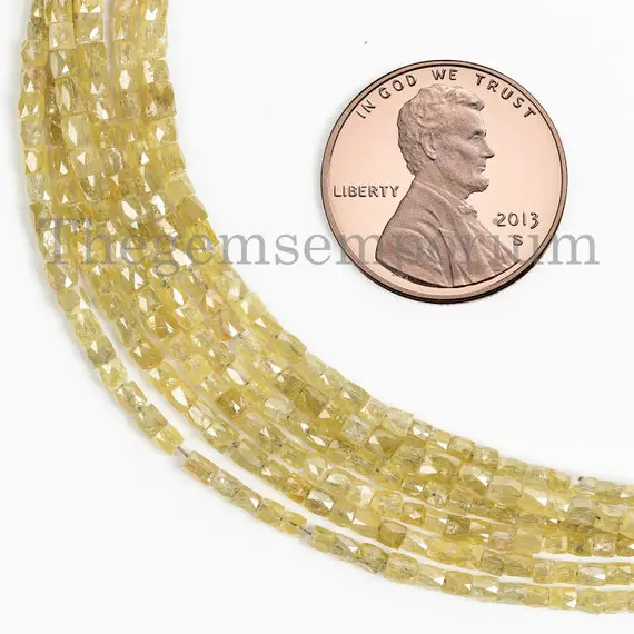 Genuine Natural Yellow Diamond Faceted Cushion Beads, 1.5-2.25mm Natural Diamond Beads, Aaa Quality Diamond Cushion Beads, Wholesale Bead