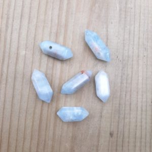 Shop Aquamarine Points & Wands! DISCOUNTED 20mm Natural Aquamarine, Double Terminated Crystal, Top Drilled Crystal Points, 20mm Natural Crystal Wand, Healing Crystals | Natural genuine stones & crystals in various shapes & sizes. Buy raw cut, tumbled, or polished gemstones for making jewelry or crystal healing energy vibration raising reiki stones. #crystals #gemstones #crystalhealing #crystalsandgemstones #energyhealing #affiliate #ad