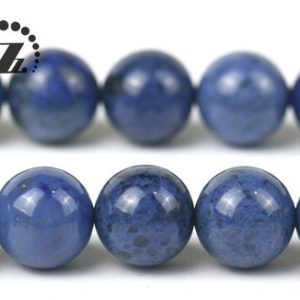 Shop Dumortierite Round Beads! Blue Dumortierite smooth round beads,Grade A,High Quality,Natural, Genuine gemstone,Blue beads, 10mm,15 inch strand | Natural genuine round Dumortierite beads for beading and jewelry making.  #jewelry #beads #beadedjewelry #diyjewelry #jewelrymaking #beadstore #beading #affiliate #ad