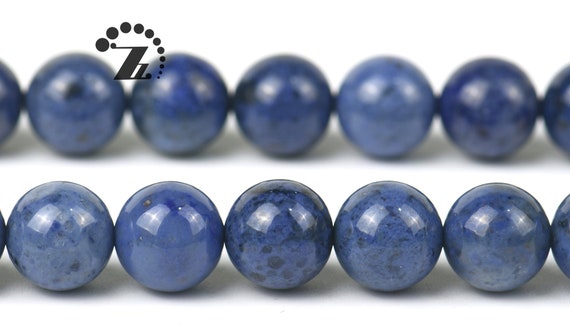 Blue Dumortierite Smooth Round Beads,grade A,high Quality,natural, Genuine Gemstone,blue Beads, 10mm,15 Inch Strand