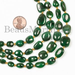 Shop Emerald Chip & Nugget Beads! Natural Emerald Beads, Emerald Smooth Beads, Emerald Nuggets Shape Beads, Emerald Smooth Nuggets Shape Beads, Emerald Gemstone Beads | Natural genuine chip Emerald beads for beading and jewelry making.  #jewelry #beads #beadedjewelry #diyjewelry #jewelrymaking #beadstore #beading #affiliate #ad
